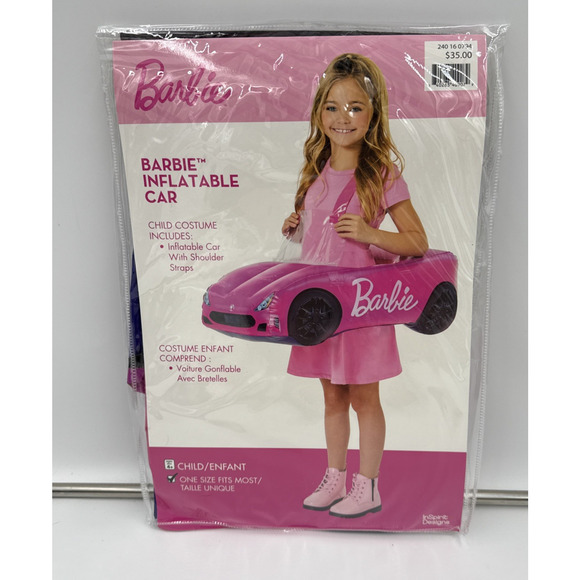 Barbie Inflatable Car Kid's Halloween Costume One Size Fits Most New - Picture 2 of 4
